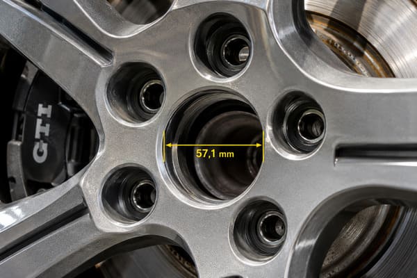Otwór centryczny felgi — Golf GTI Mk8 57.1mm center bore Otwór centryczny felgi 57,1 mm VW Golf GTI Mk8
