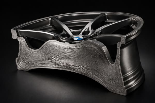 Kuta felga BMW ze stopu 6061-T6 — przekrój materiału