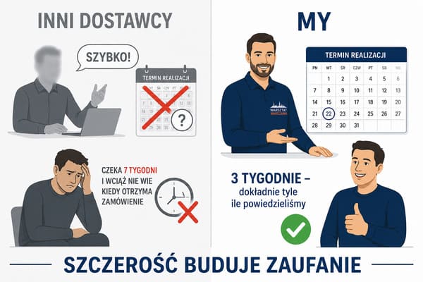 Wady kutych felg – koszt i czas realizacji Produkcja kutych felg na zamówienie – czas realizacji i koszt