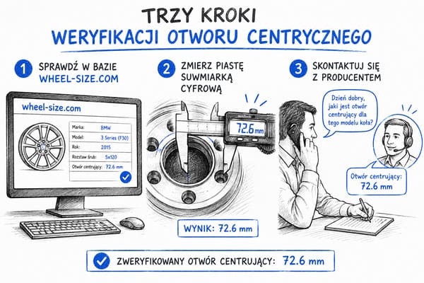 Weryfikacja otworu centrycznego 57,1mm przed zamówieniem felg Jak sprawdzić otwór centryczny przed zakupem felg Golf GTI Mk8