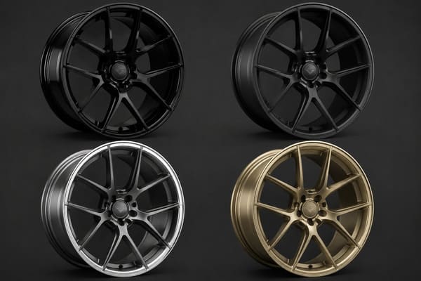 Kolory kutych felg do białego Audi A4 – satin black, gunmetal, gold