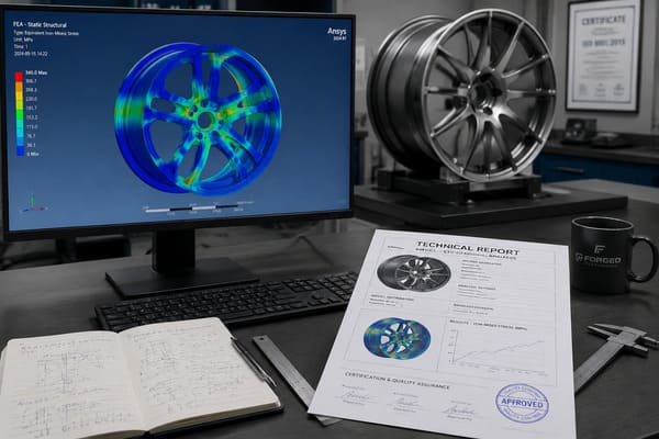 Dokumentacja techniczna FEA felg premium — raport z symulacji naprężeń