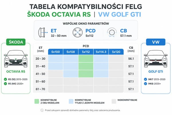 ET felg Skoda Octavia RS kute felgi na zamówienie