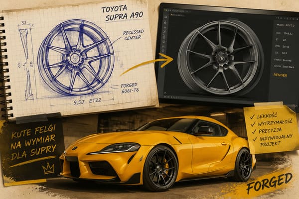 Kute felgi do Toyoty Supra A90 na zamówienie