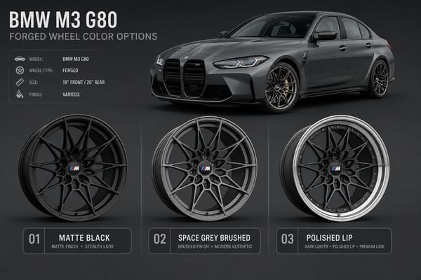 Kolory kutych felg do szarego BMW M3
