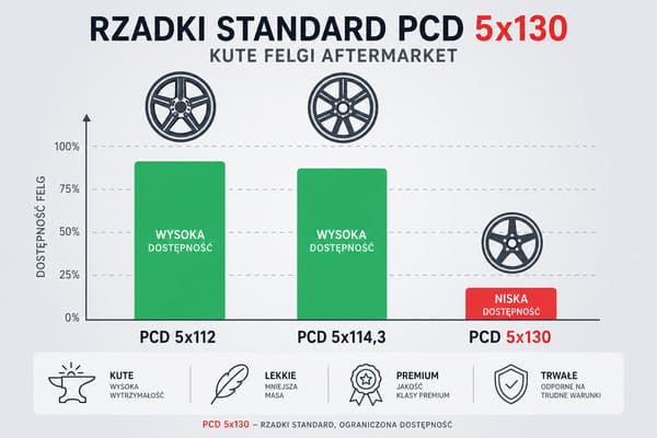 Rzadki standard PCD 5x130 kute felgi aftermarket