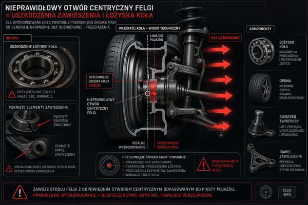 Konsekwencje nieprawidłowego otworu centrycznego — wibracje i zużycie łożysk