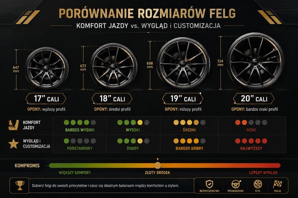 Różnice między felgami 17 18 19 20 cali