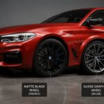 Matowe czy błyszczące felgi — co pasuje do czerwonego BMW serii 5 G30?