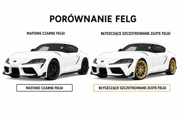 Złote czy czarne felgi — co lepiej wygląda na białej Skodzie Octavii RS?
