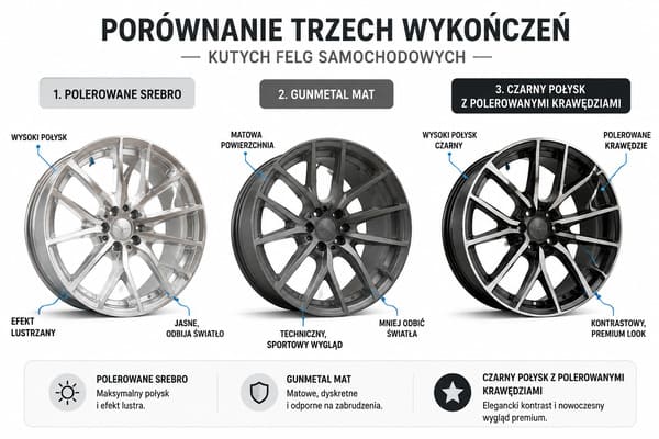 Wykończenia kutych felg do czarnego Audi A6