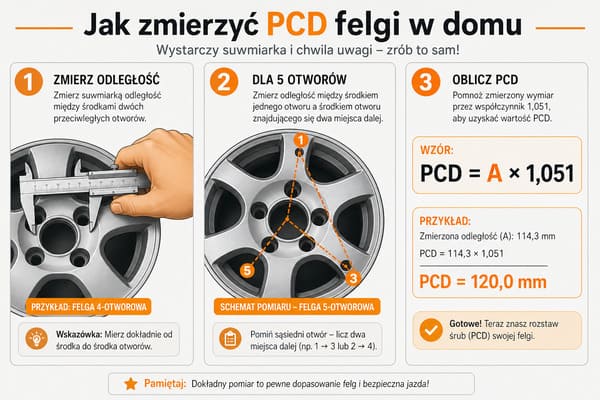 Pomiar PCD felgi w domu - instrukcja krok po kroku