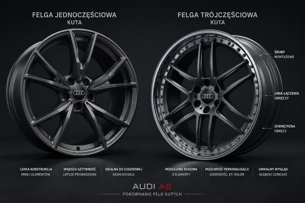 Felgi wieloczęściowe vs jednoczęściowe na Audi A6 C8