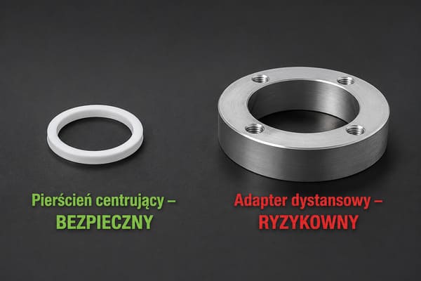 Pierścień centrujący vs adapter dystansowy do felg Adapter do felg pierścień centrujący bezpieczeństwo