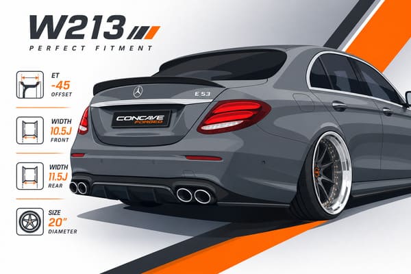 Kute felgi do W213 z ekstremalnym concave i deep lip – weryfikacja ET
