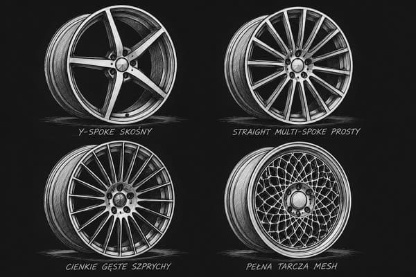 Design szprych kutych felg do Audi A6 C8